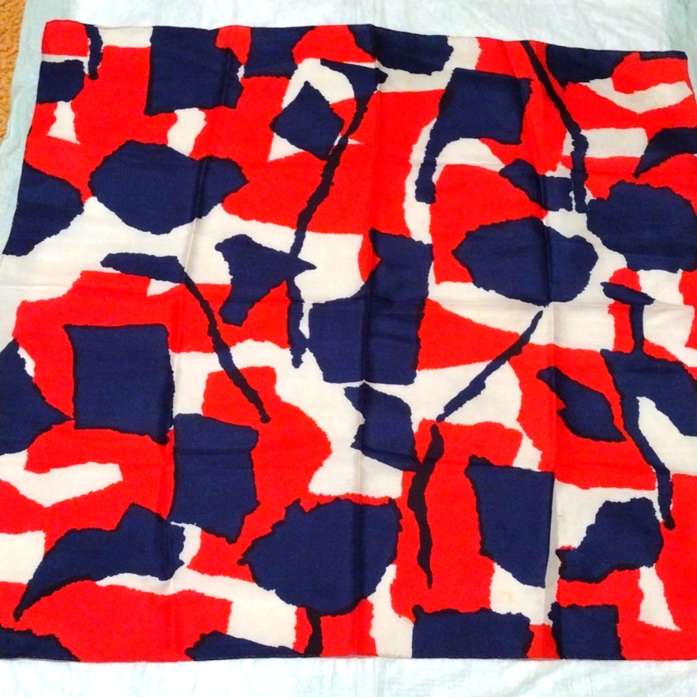 21" square Richard Murray silk scarf, made in U.S.A